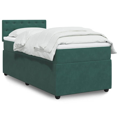 Cama Box Spring Con Colchón Terciopelo