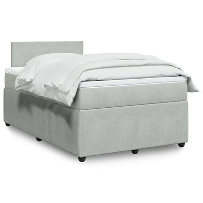 Cama Box Spring Con Colchón Terciopelo