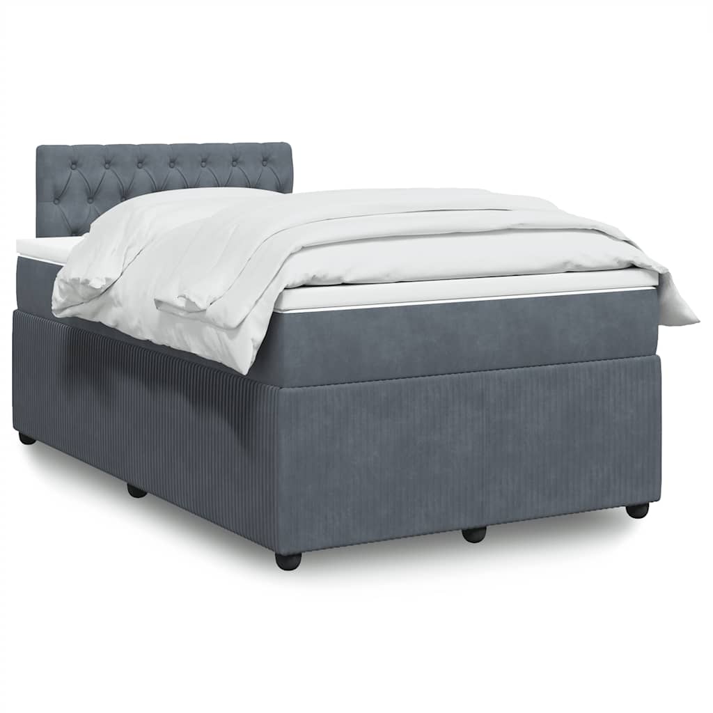 Cama Box Spring Con Colchón Terciopelo