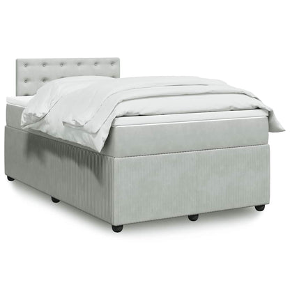 Cama Box Spring Con Colchón Terciopelo