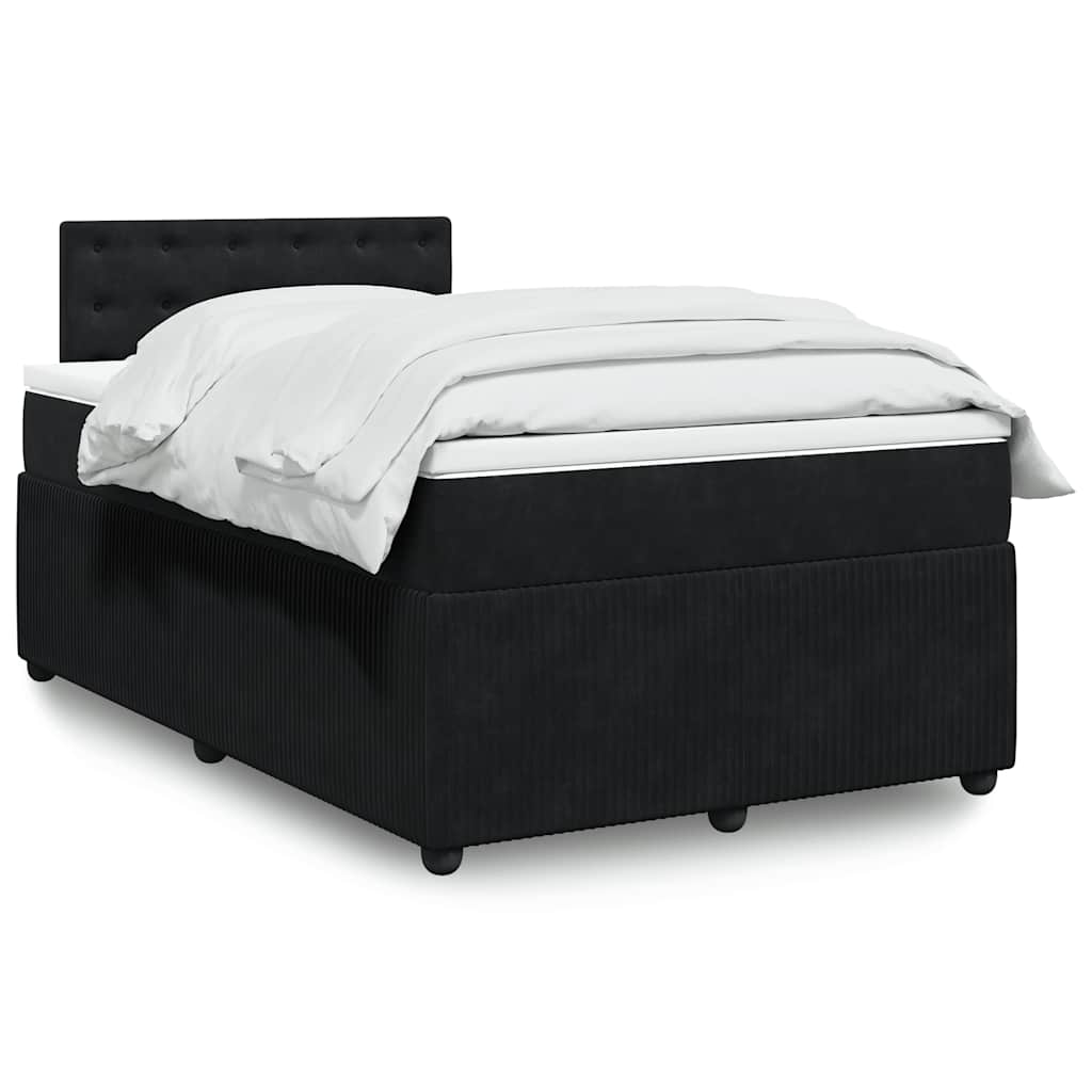 Cama Box Spring Con Colchón Terciopelo