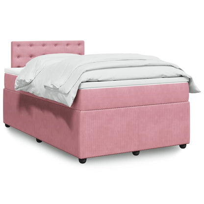Cama Box Spring Con Colchón Terciopelo
