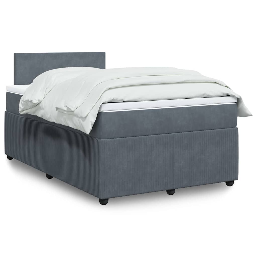 Cama Box Spring Con Colchón Terciopelo