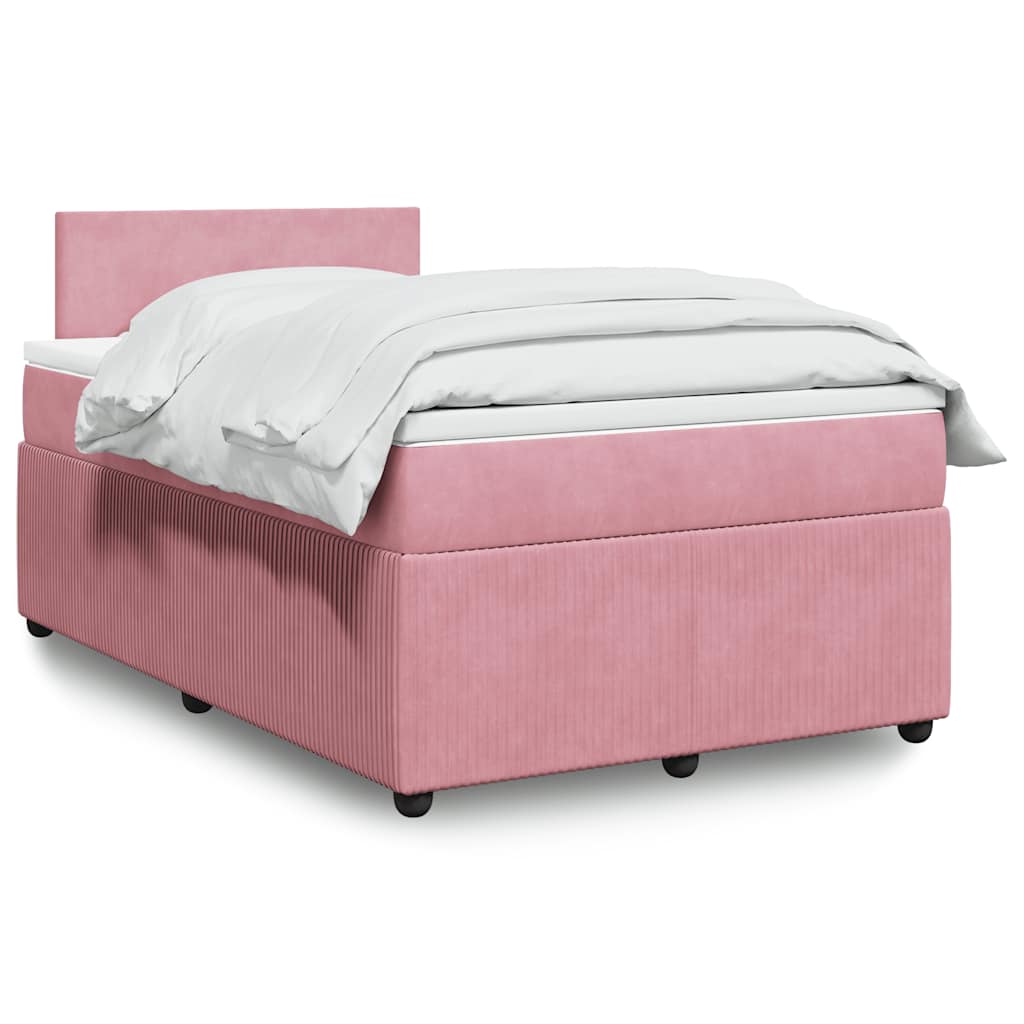 Cama Box Spring Con Colchón Terciopelo