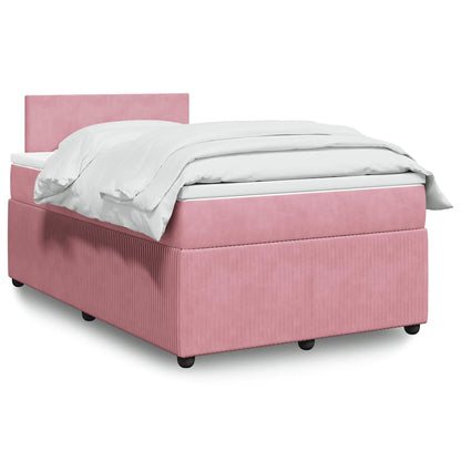 Cama Box Spring Con Colchón Terciopelo