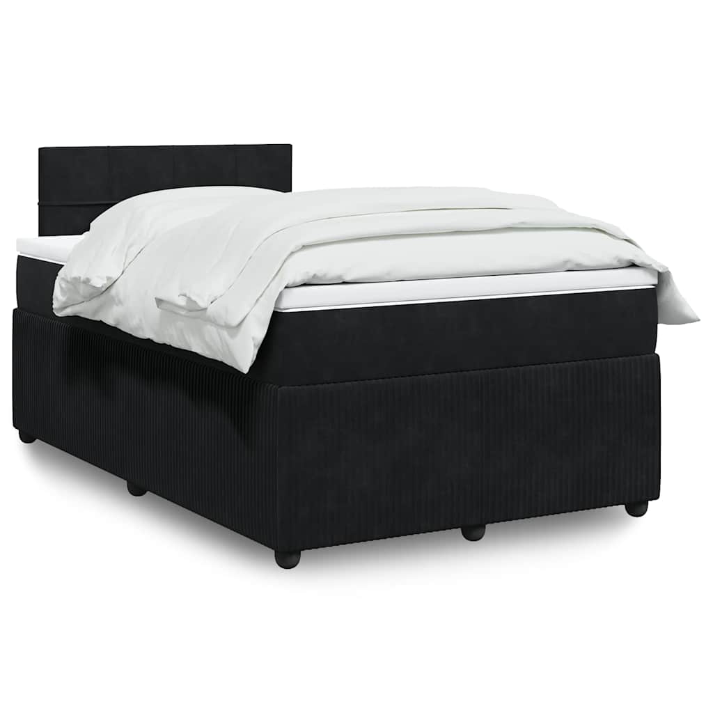 Cama Box Spring Con Colchón Terciopelo