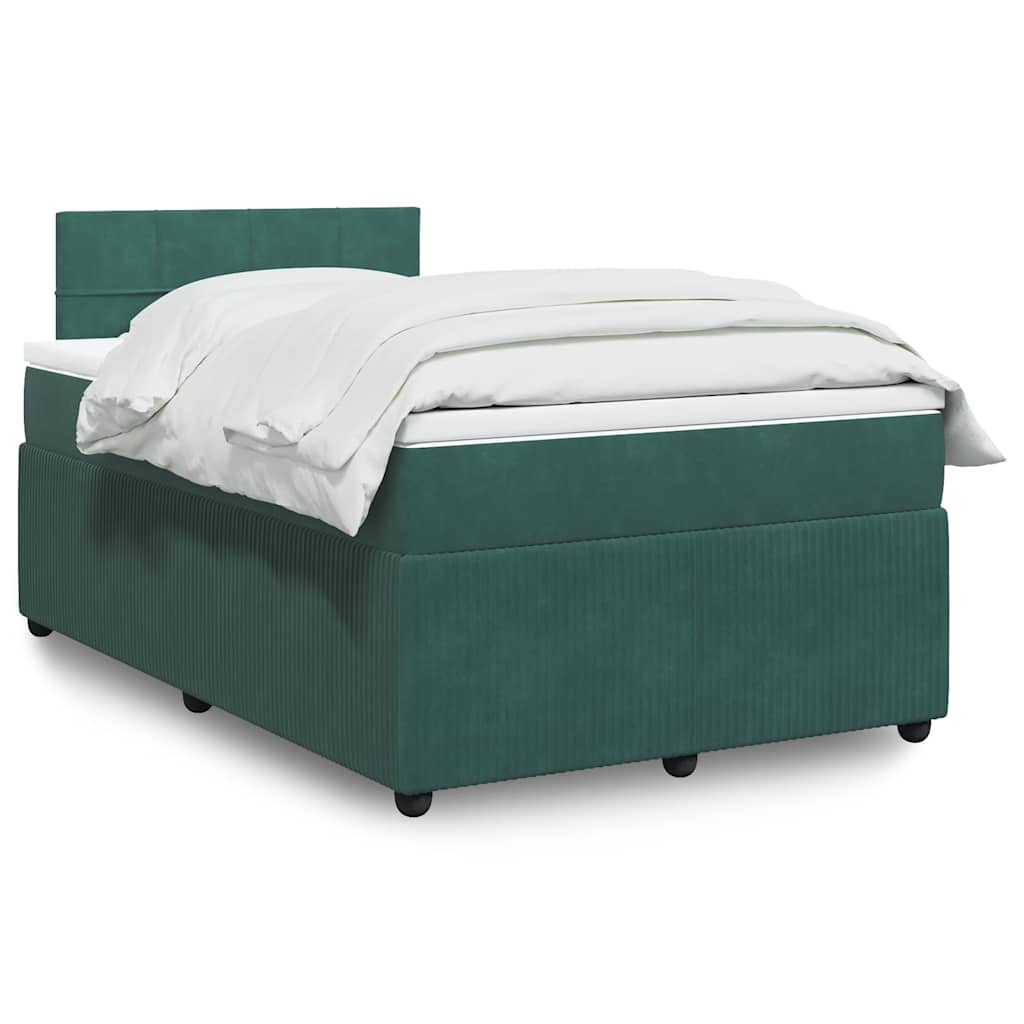 Cama Box Spring Con Colchón Terciopelo