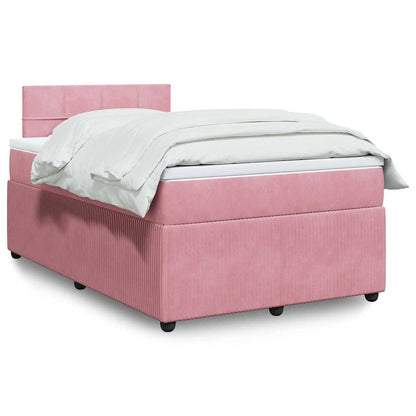 Cama Box Spring Con Colchón Terciopelo