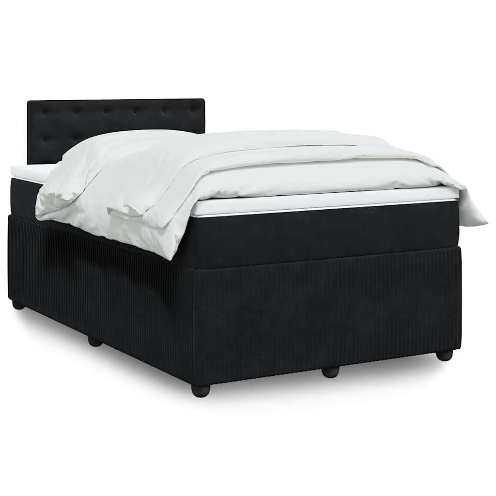 Cama Box Spring Con Colchón Terciopelo