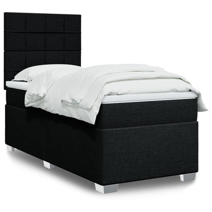 Cama Box Spring Con Colchón Tela