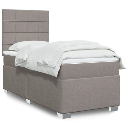 Cama Box Spring Con Colchón Tela
