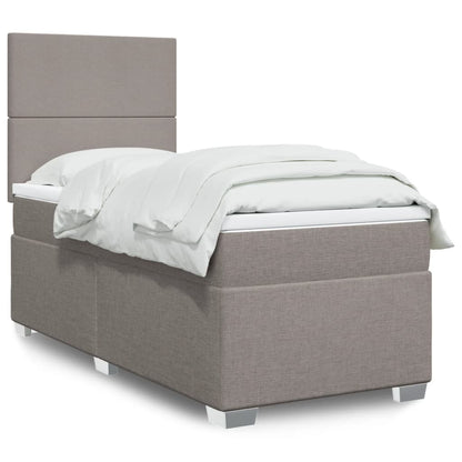Cama Box Spring Con Colchón Tela