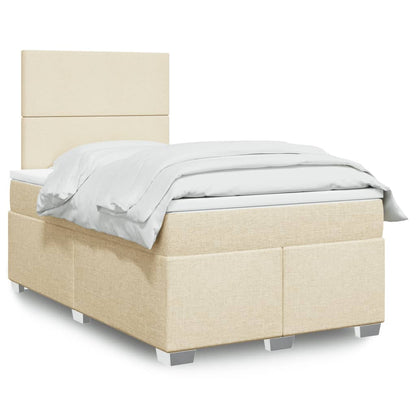 Cama Box Spring Con Colchón Tela