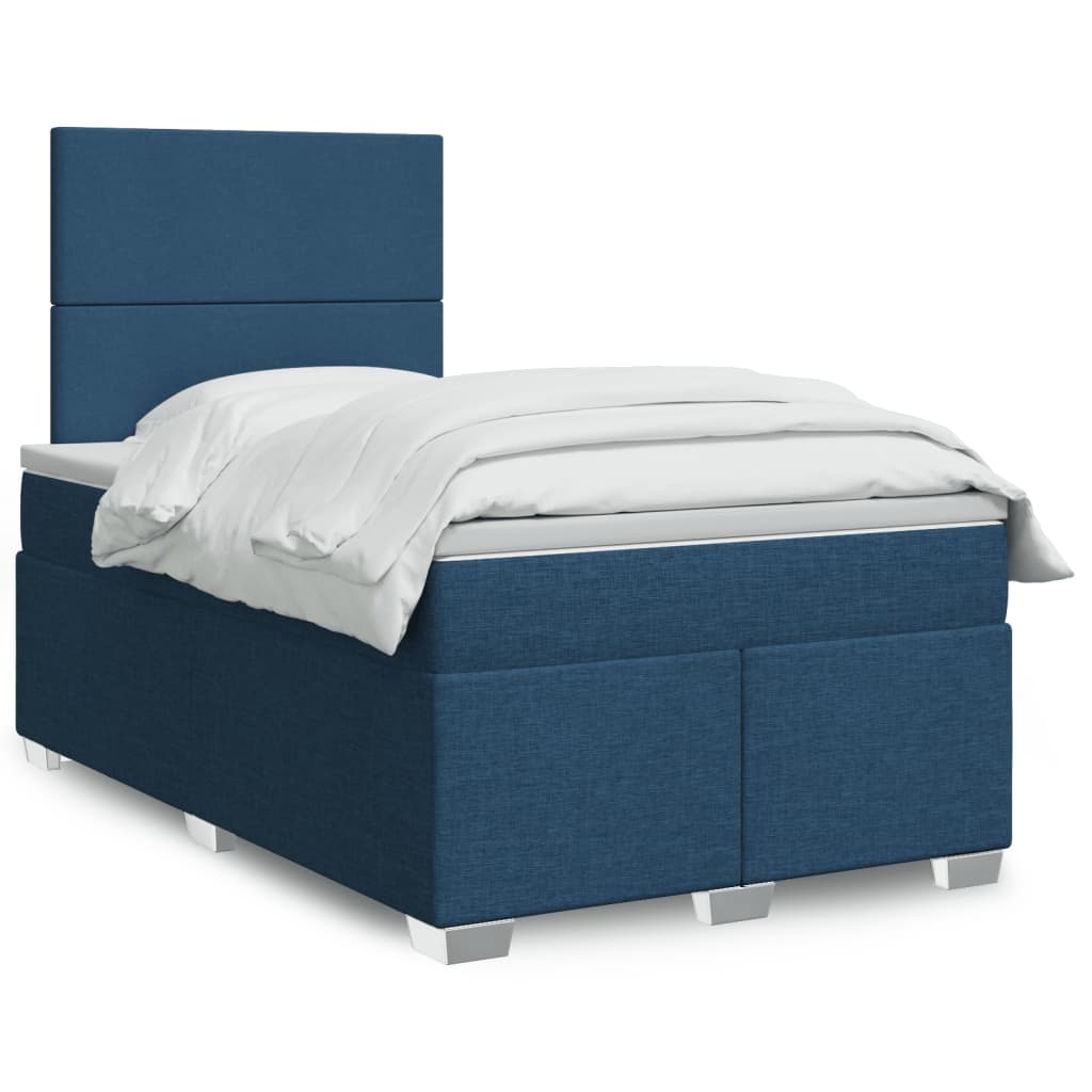 Cama Box Spring Con Colchón Tela