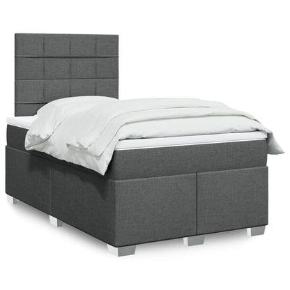 Cama Box Spring Con Colchón Tela