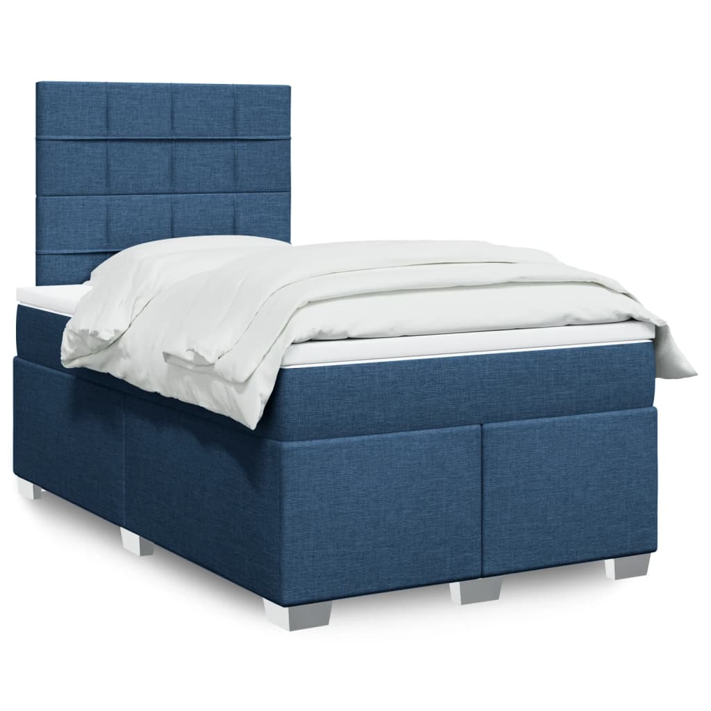 Cama Box Spring Con Colchón Tela