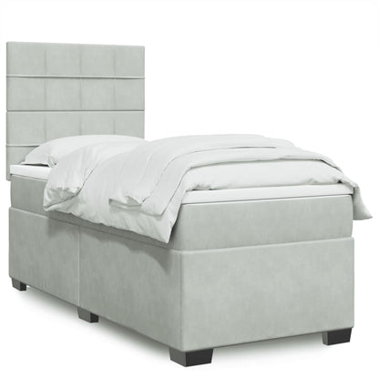 Cama Box Spring Con Colchón Terciopelo