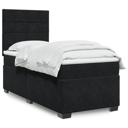 Cama Box Spring Con Colchón Terciopelo