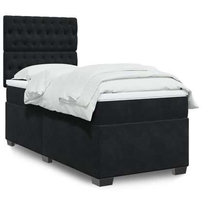 Cama Box Spring Con Colchón Terciopelo