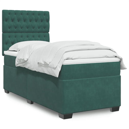 Cama Box Spring Con Colchón Terciopelo