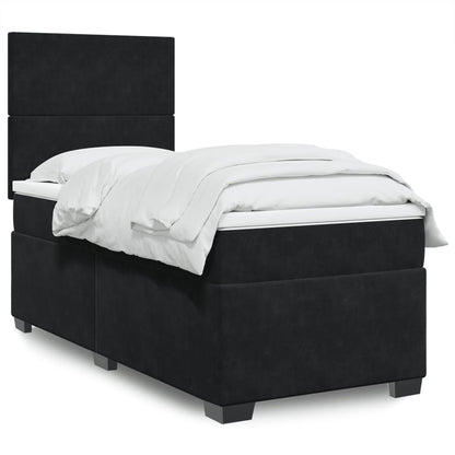 Cama Box Spring Con Colchón Terciopelo