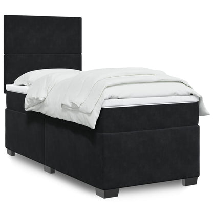 Cama Box Spring Con Colchón Terciopelo