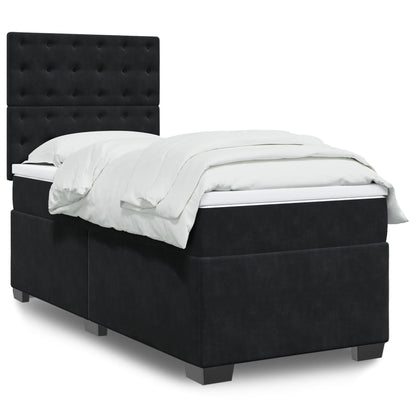 Cama Box Spring Con Colchón Terciopelo