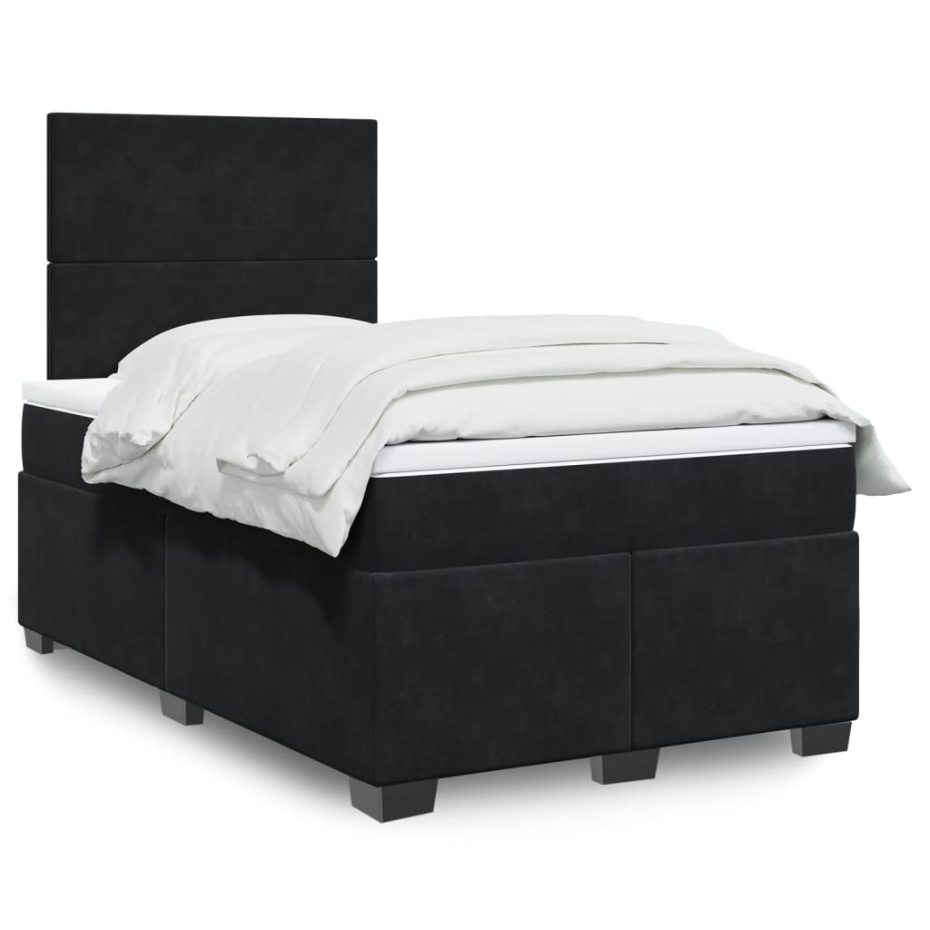 Cama Box Spring Con Colchón Terciopelo