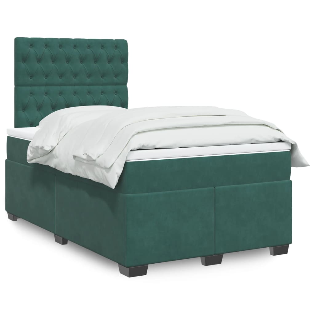 Cama Box Spring Con Colchón Terciopelo