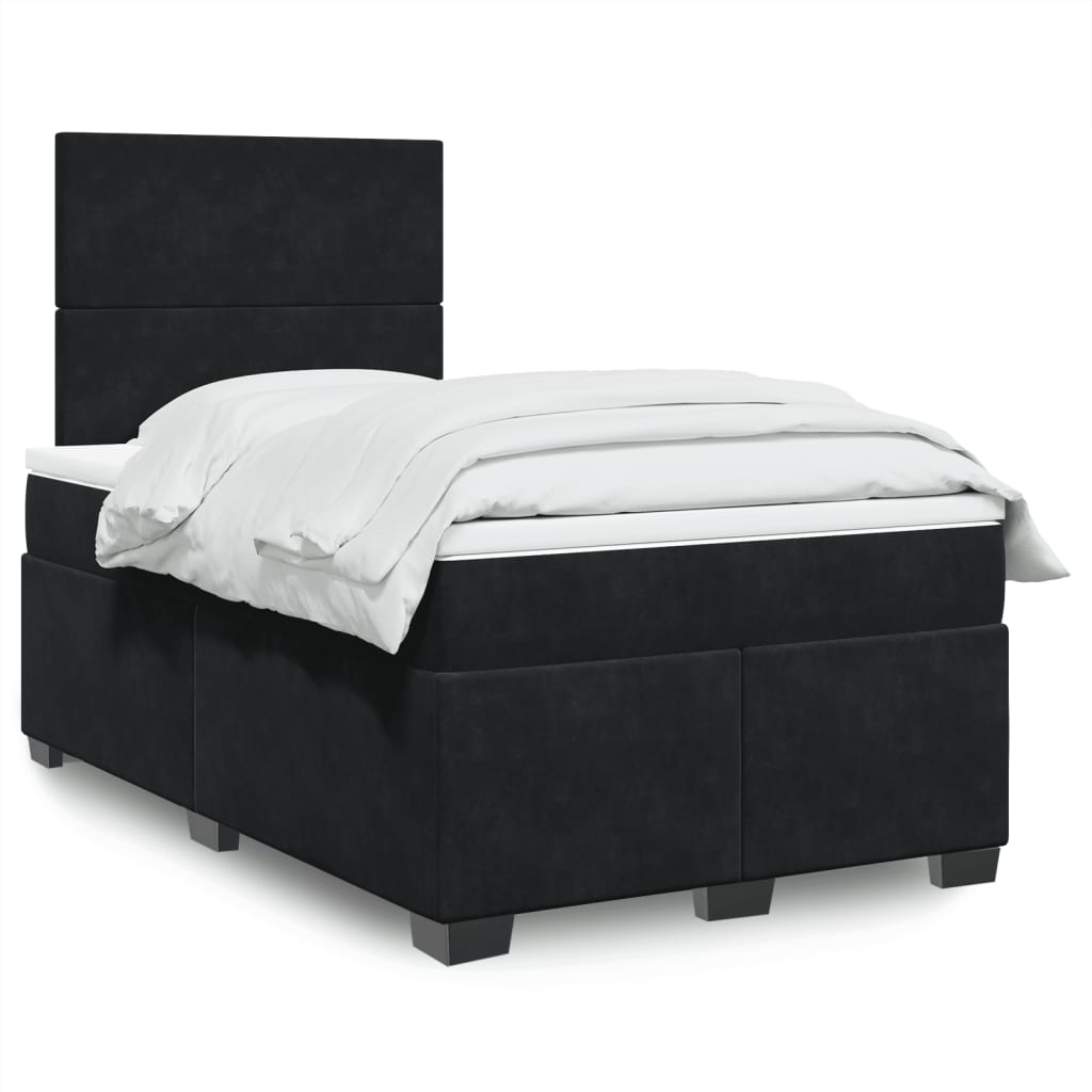 Cama Box Spring Con Colchón Terciopelo