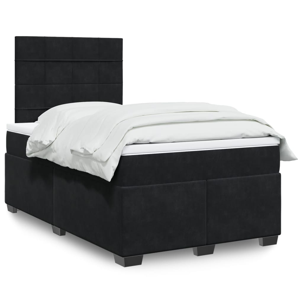Cama Box Spring Con Colchón Terciopelo