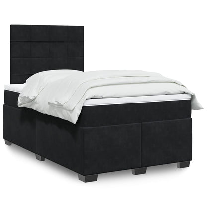 Cama Box Spring Con Colchón Terciopelo