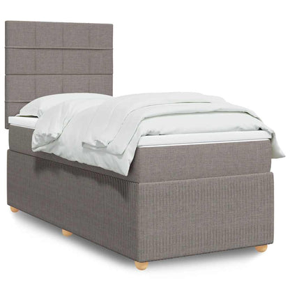 Cama Box Spring Con Colchón Tela