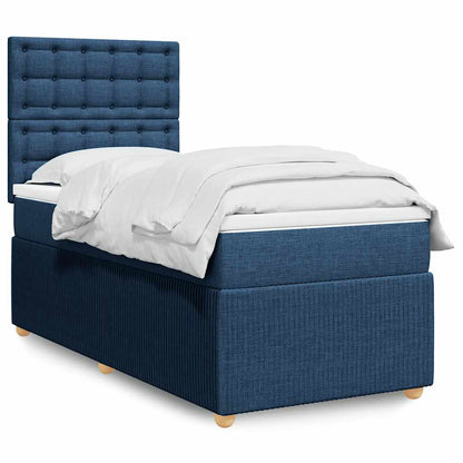 Cama Box Spring Con Colchón Tela