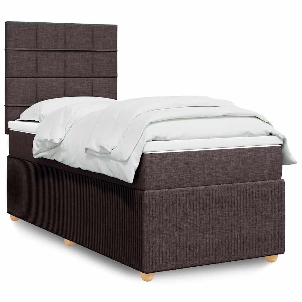 Cama Box Spring Con Colchón Tela