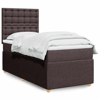 Cama Box Spring Con Colchón Tela