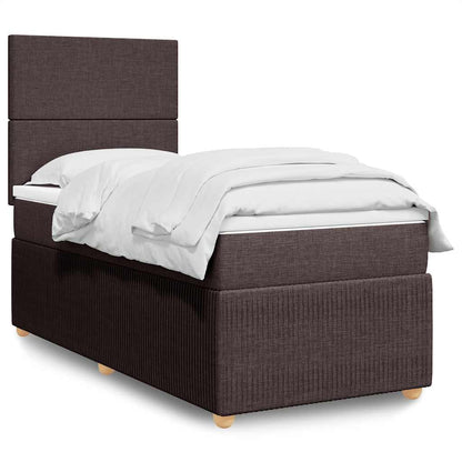 Cama Box Spring Con Colchón Tela