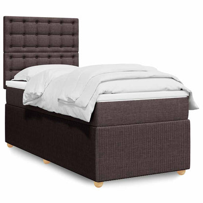 Cama Box Spring Con Colchón Tela