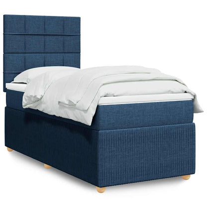 Cama Box Spring Con Colchón Tela