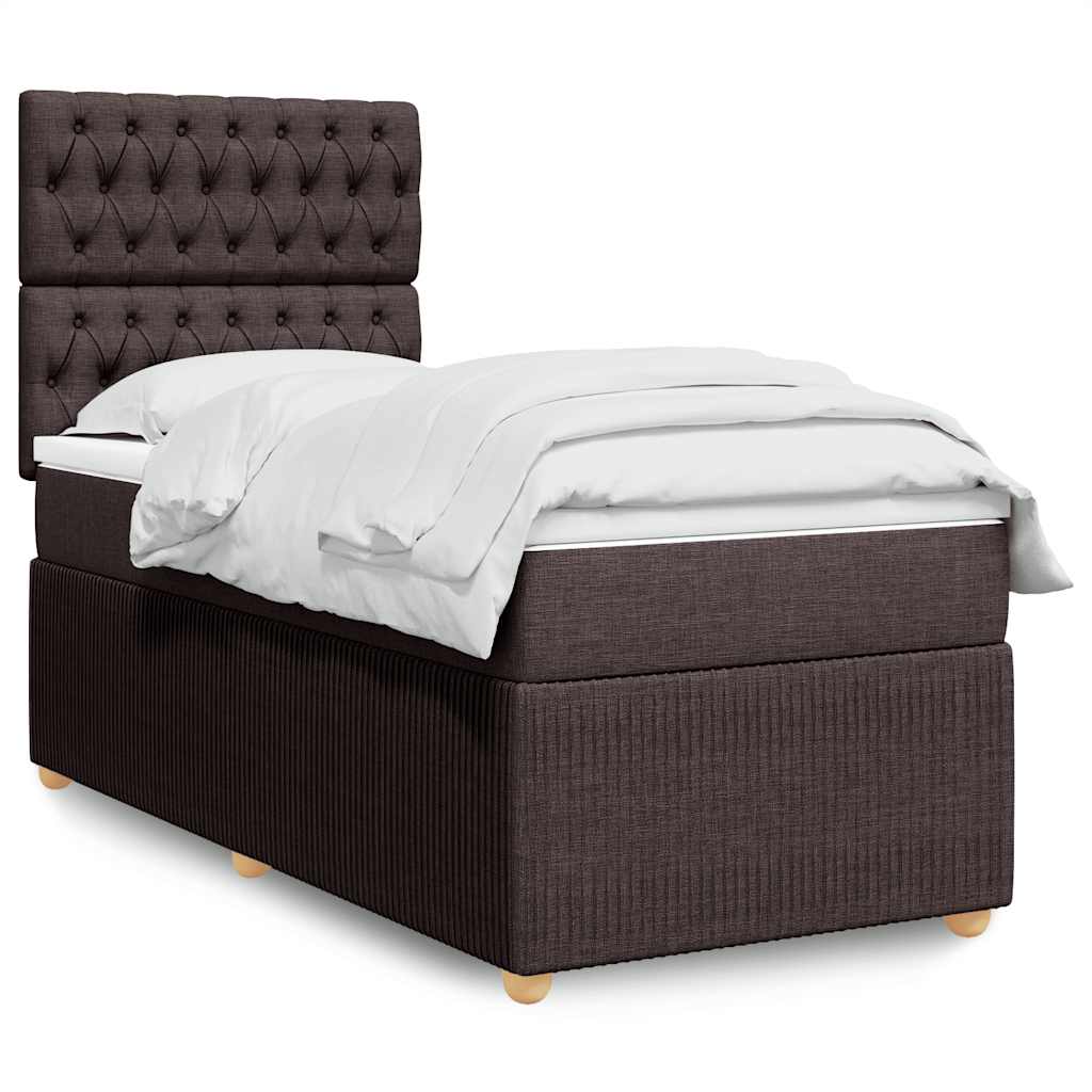Cama Box Spring Con Colchón Tela