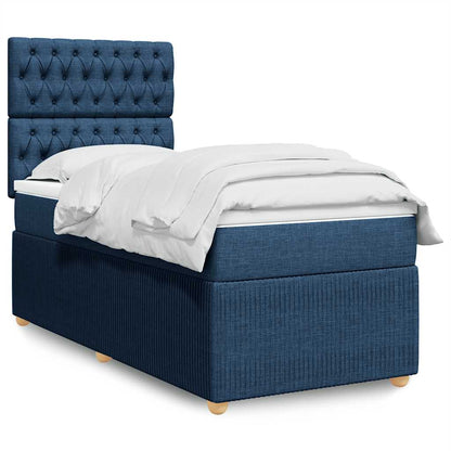 Cama Box Spring Con Colchón Tela