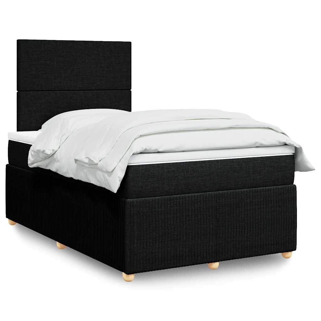 Cama Box Spring Con Colchón Tela
