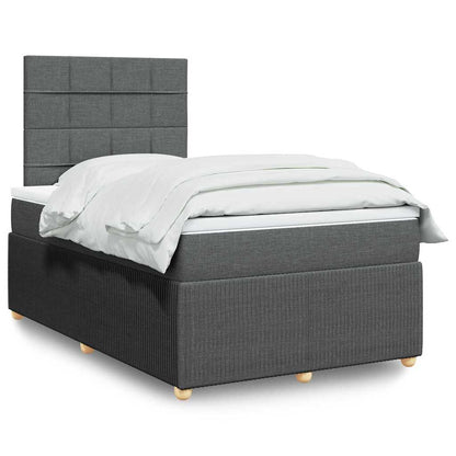 Cama Box Spring Con Colchón Tela