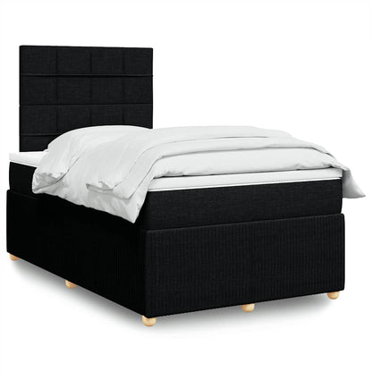 Cama Box Spring Con Colchón Tela