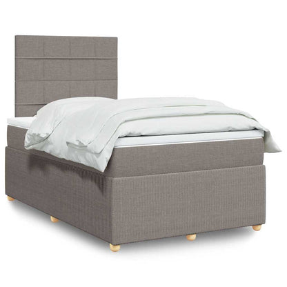 Cama Box Spring Con Colchón Tela