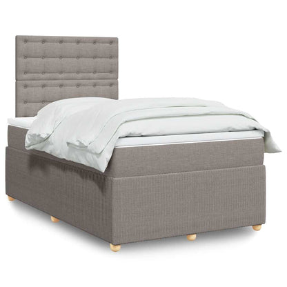 Cama Box Spring Con Colchón Tela