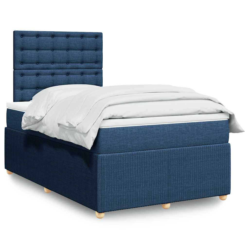 Cama Box Spring Con Colchón Tela