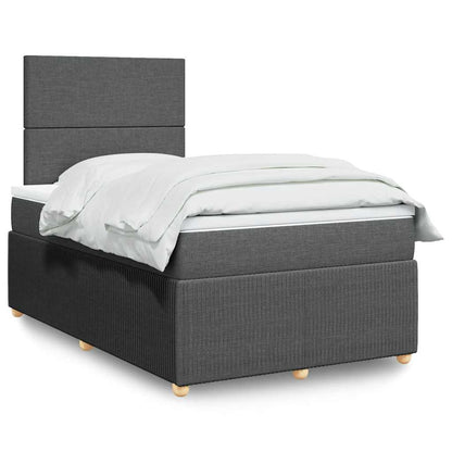 Cama Box Spring Con Colchón Tela