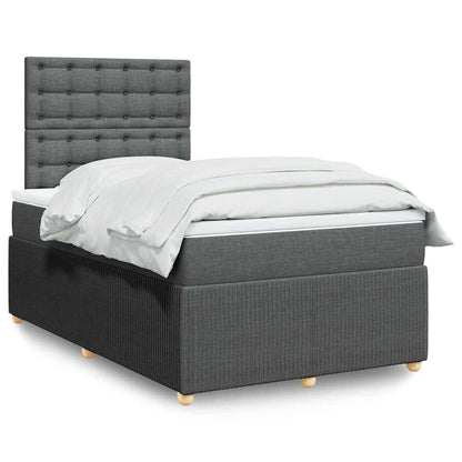 Cama Box Spring Con Colchón Tela