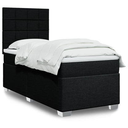 Cama Box Spring Con Colchón Tela